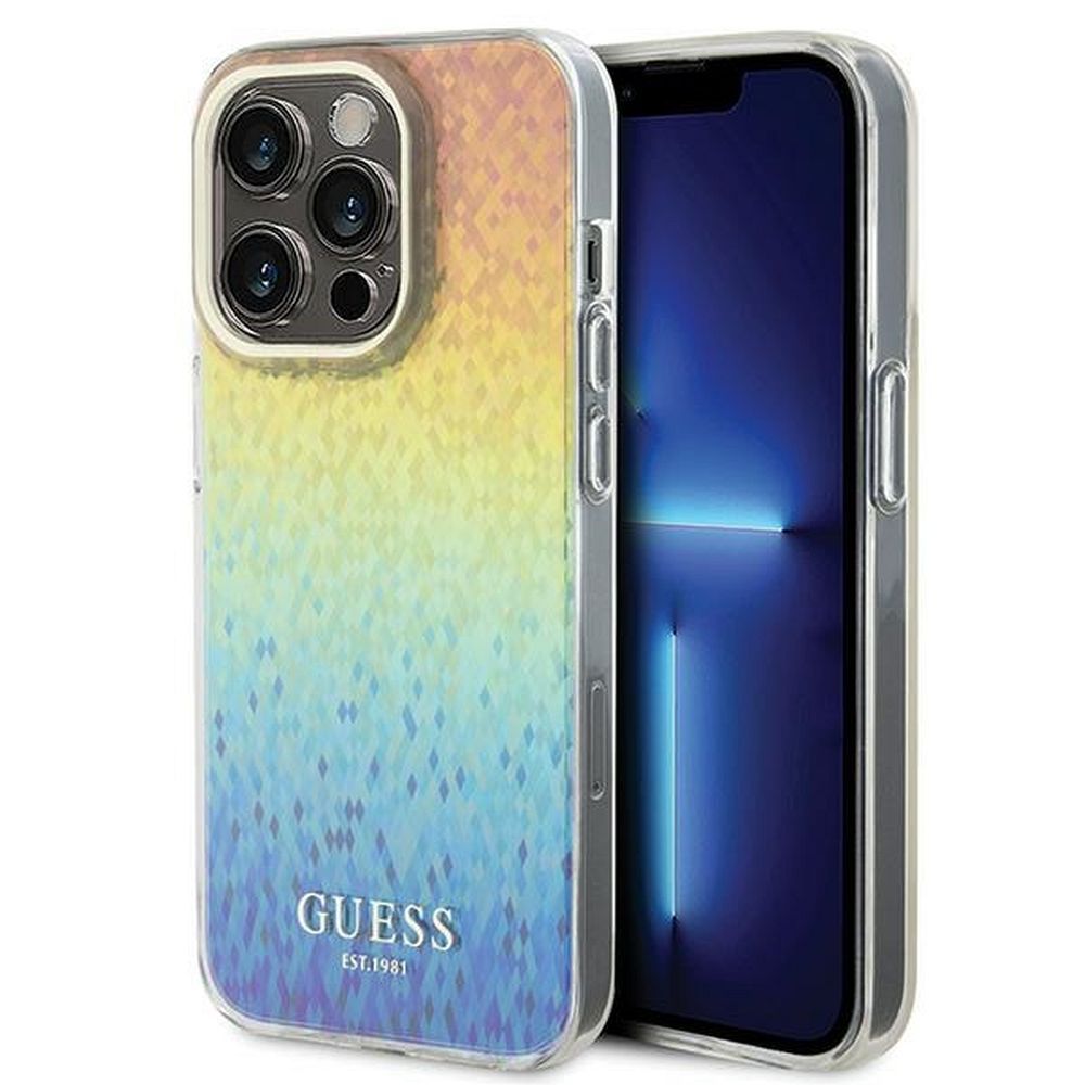 GUESS tok IPHONE 14 Pro Max GUHCP14XHDECMI (IML Faceted Mirror / disco iridescent) multicolor