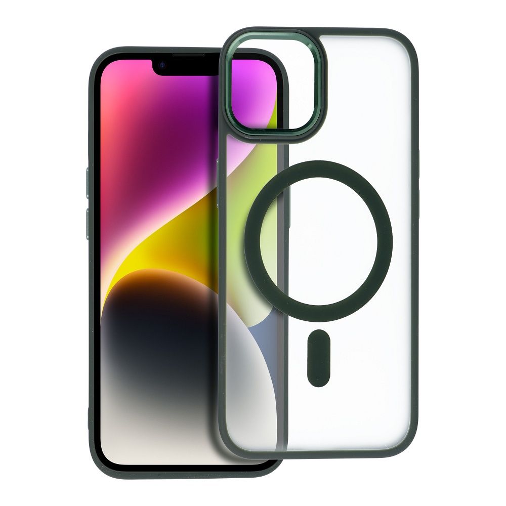 MATTE MAG COVER tok IPHONE 14-hez, zöld, MagSafe kompatibilis