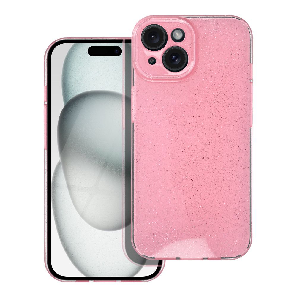 CLEAR CASE 2 mm BLINK for IPHONE 15 pink