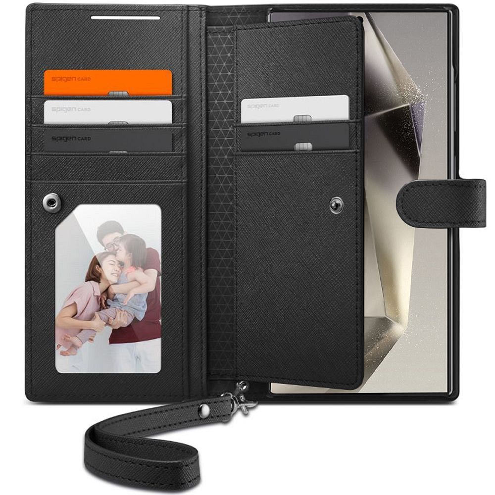 SPIGEN Wallet S PLUS könyv SAMSUNG S24 Ultra fekete