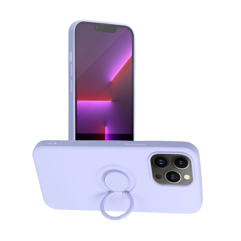 SILIKON GYŰRŰ tok IPHONE 13 Pro-hoz, lila