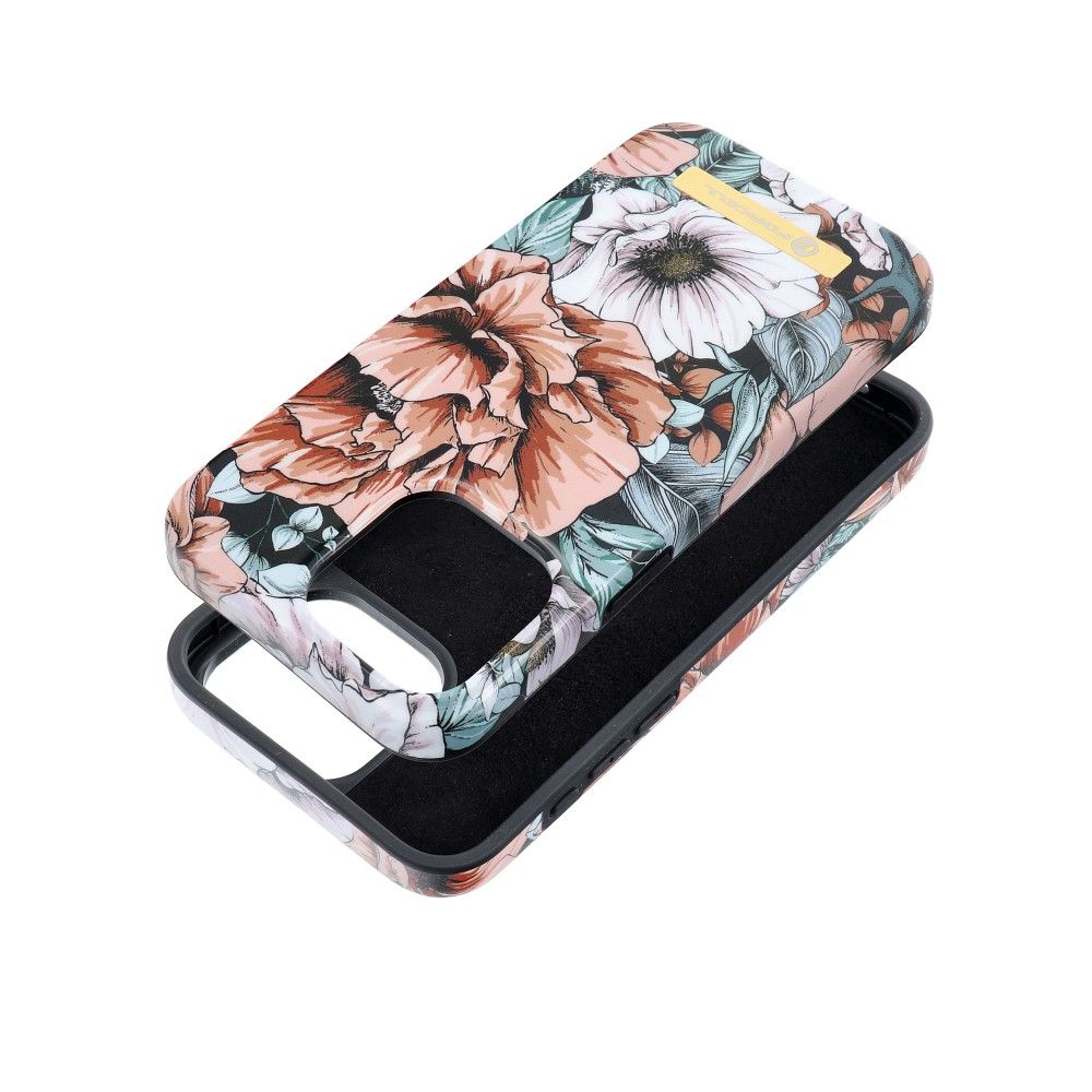 FORCELL F-PROTECT Mirage tok MagSafe kompatibilis IPHONE 15 Pro Max-hoz – virágos minta