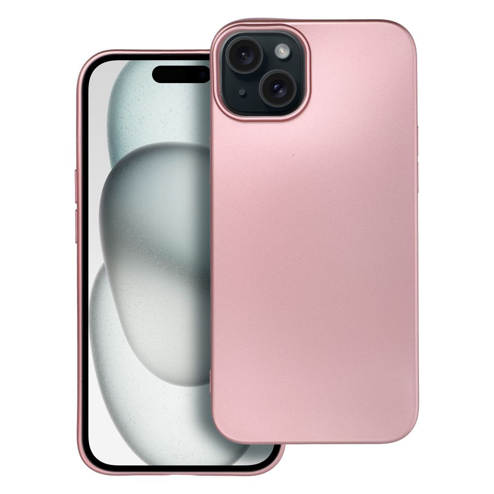 METALLIC tok IPHONE 15 Plus rózsaszín