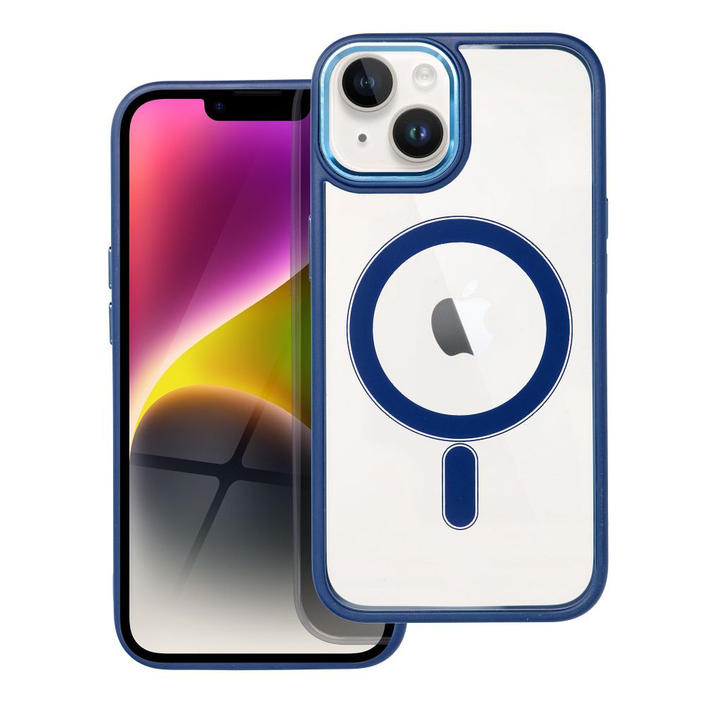 COLOR EDGE MAG COVER tok kompatibilis MagSafe-el IPHONE 14 tengerészkék