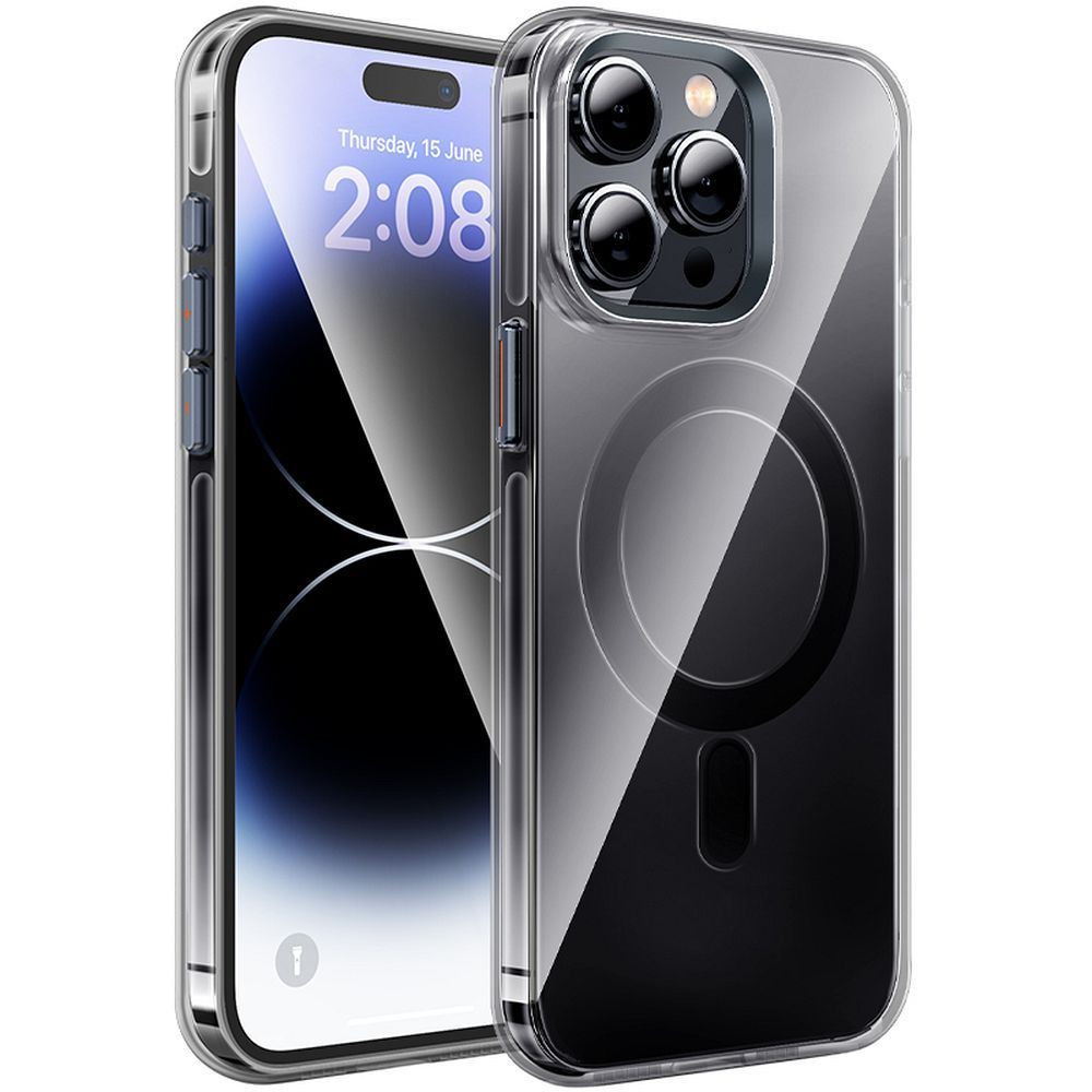 HOCO AS3 Amber tok MagSafe kompatibilis IPHONE 15 PRO-hoz, átlátszó fekete