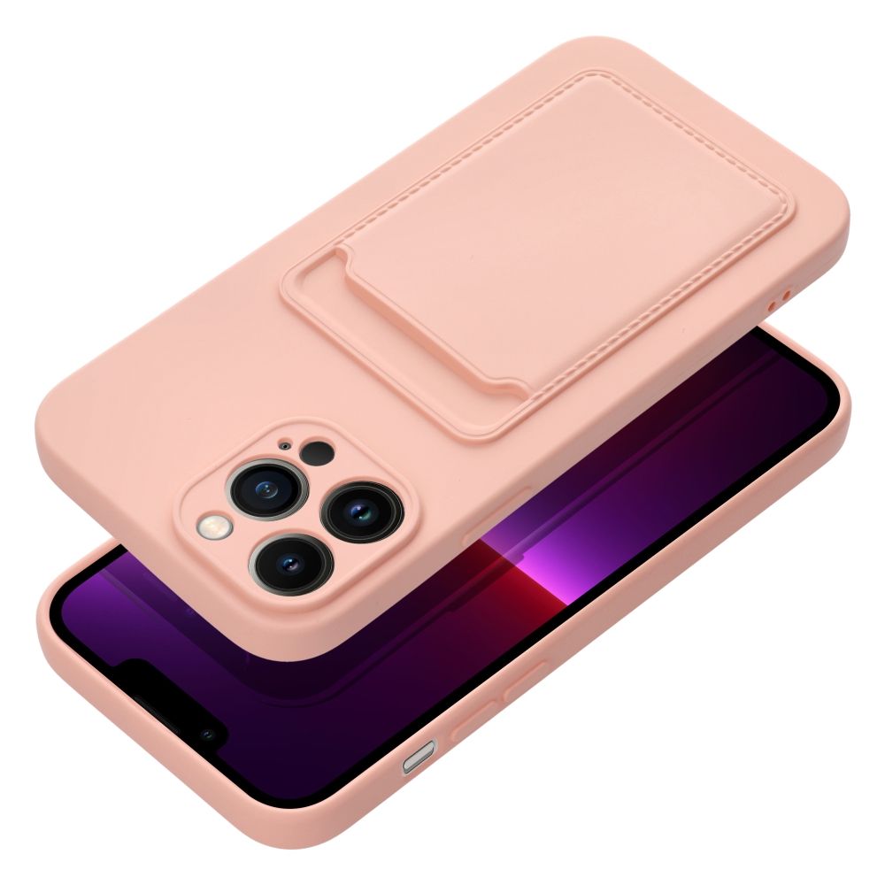 Kártyatartós szilikon tok XIAOMI Redmi NOTE 13 5G rózsaszín
