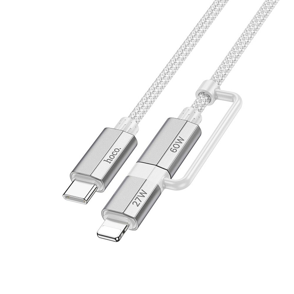 HOCO 2in1 Type C és Lightning kábel U134 1,2 m szürke