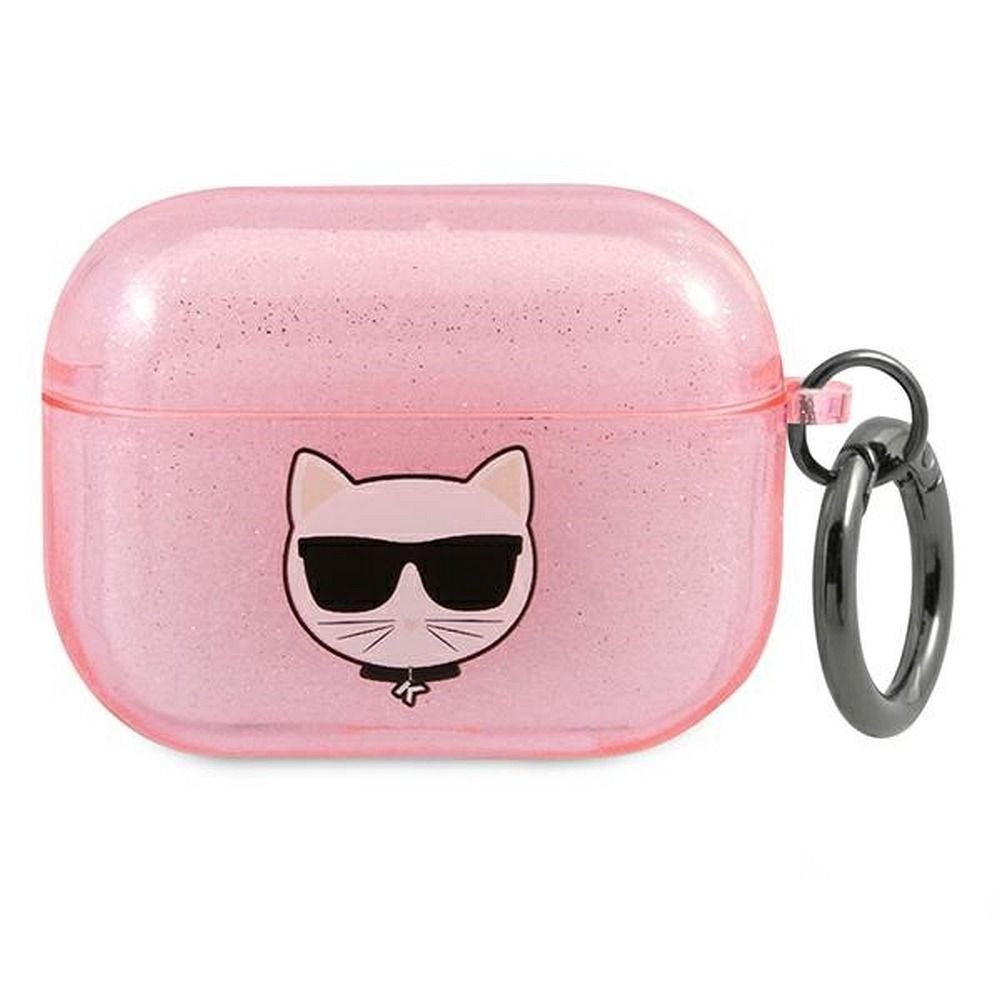 KARL LAGERFELD tok APPLE Airpods 3 KLA3UCHGP rózsaszín + csillogás