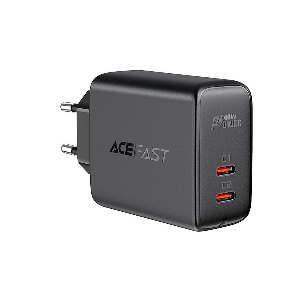 ACEFAST töltő 2 x Type C QC3.0 PD40W A9 fekete
