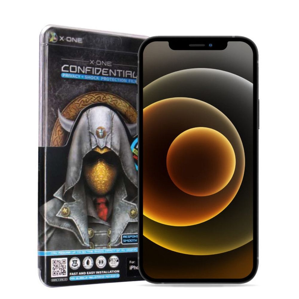 X-ONE Full Cover Extra Strong Privacy – for iPhone 15/16 Plus (full glue) edzett üveg 9H