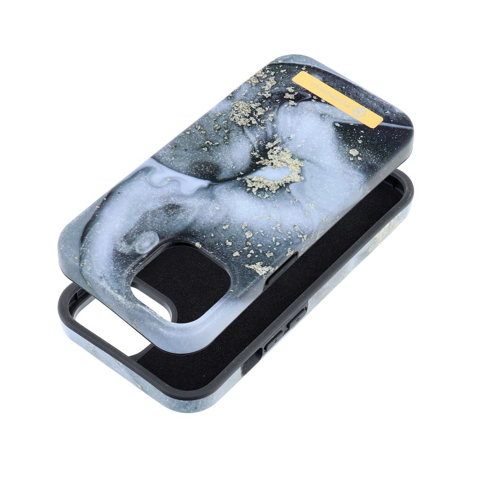 FORCELL F-PROTECT Mirage tok MagSafe kompatibilis IPHONE 15-höz márvány köd