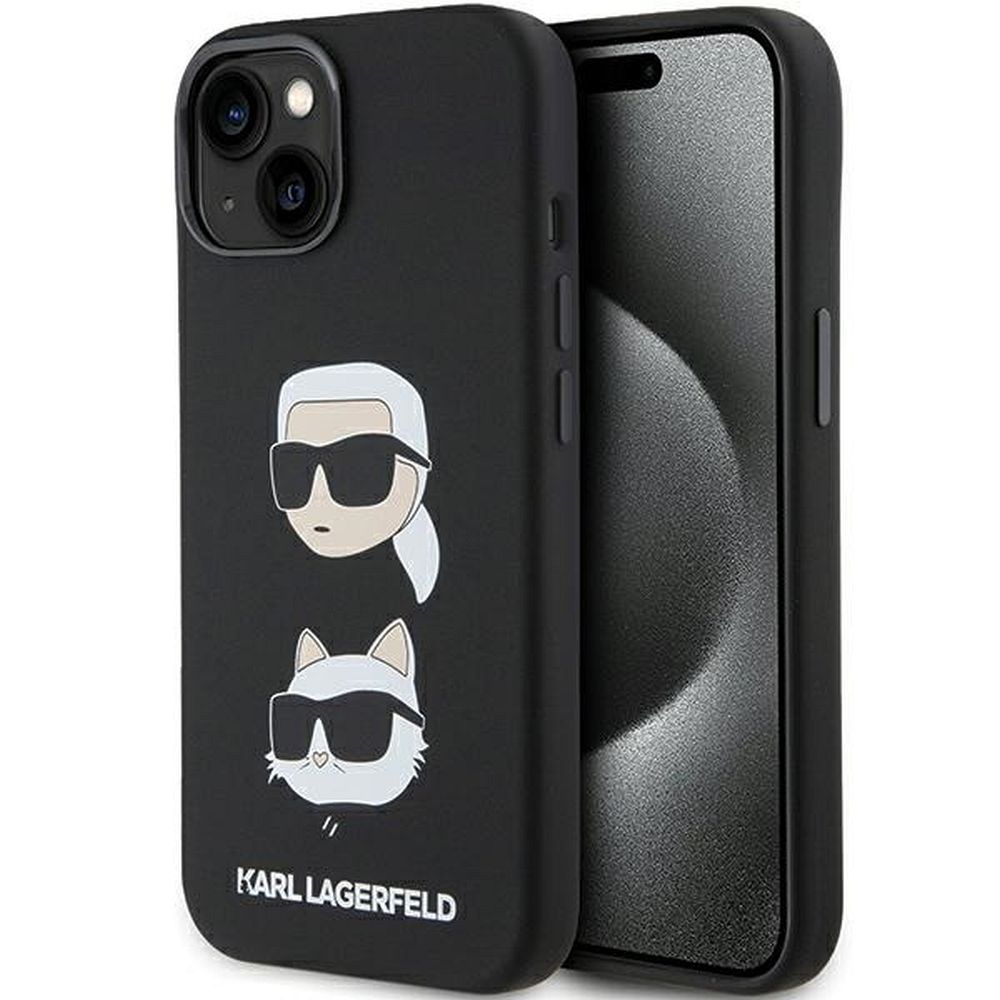 KARL LAGERFELD tok IPHONE 15 Plus KLHCP15MSDHKCNK (Silicone KC) fekete