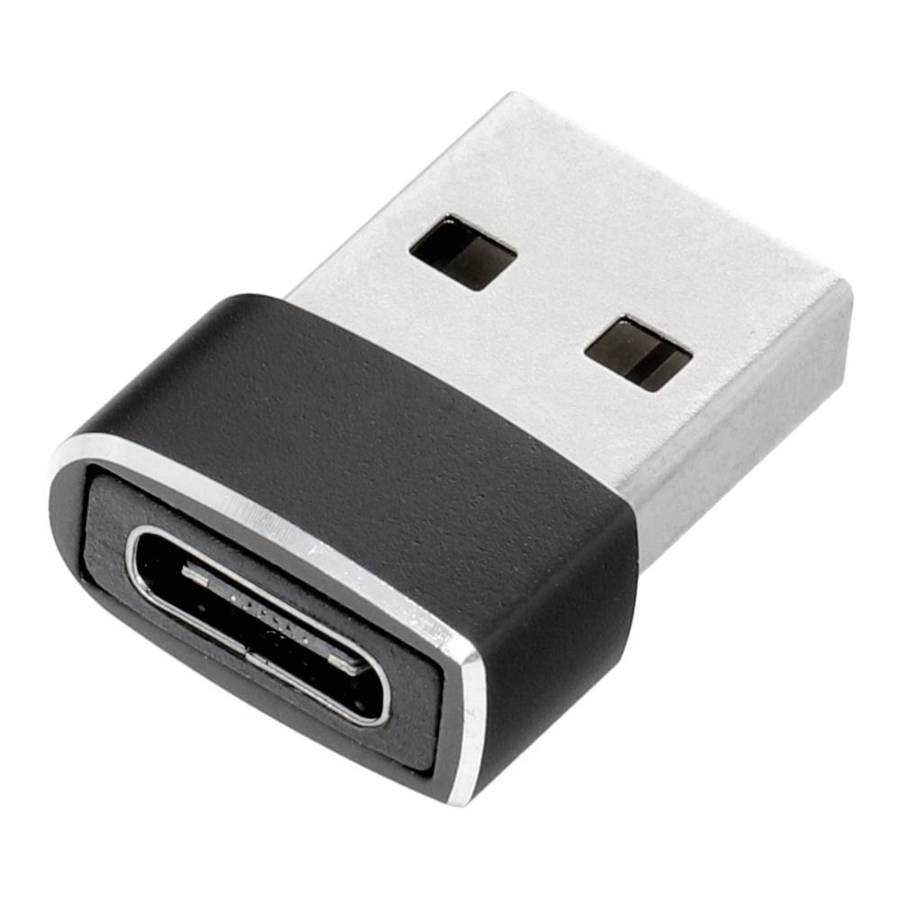 Type C (női) – USB A (férfi) adapter fekete