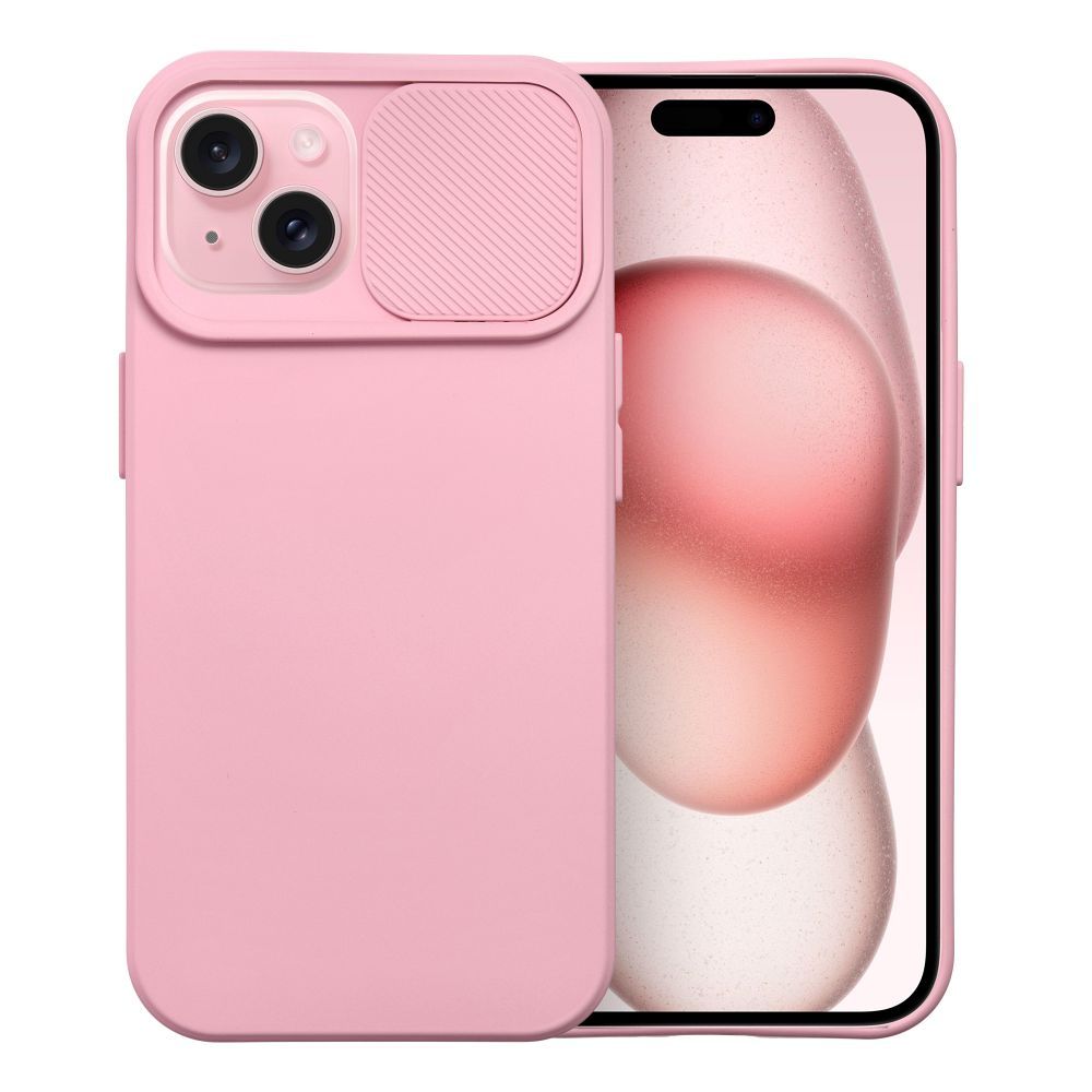 SLIDE tok IPHONE 15 világos rózsaszín