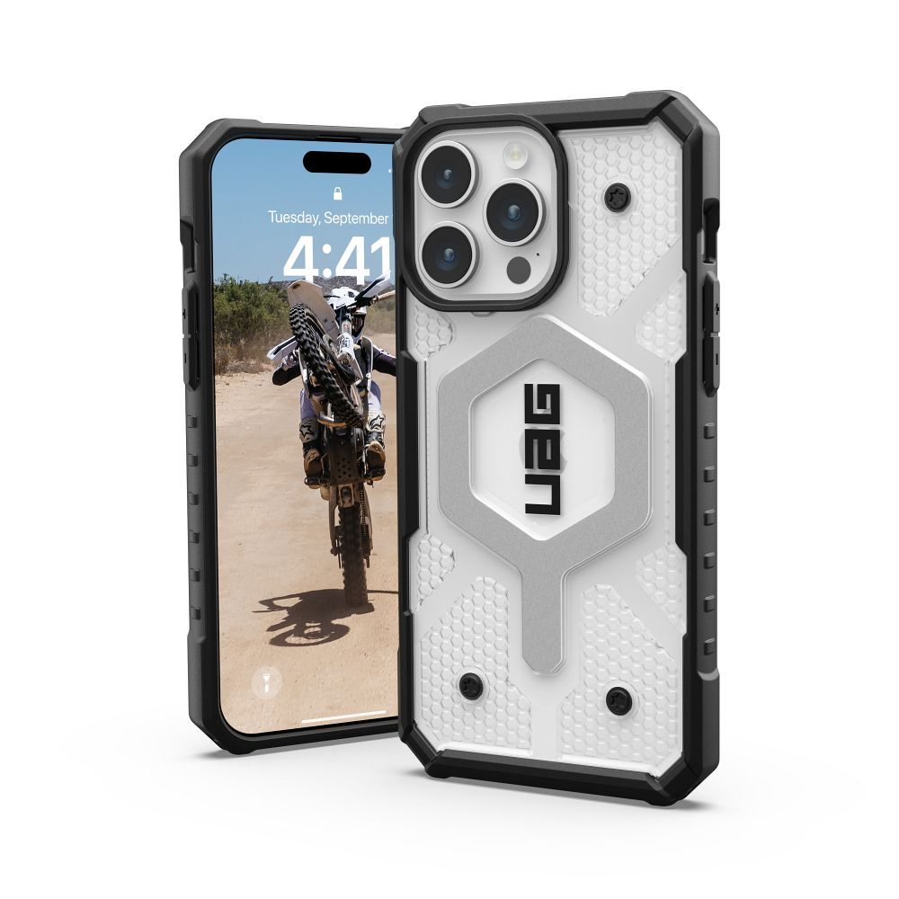 (UAG) Urban Armor Gear Pathfinder Magsafe kompatibilis IPHONE 15 PRO MAX-hoz – jég