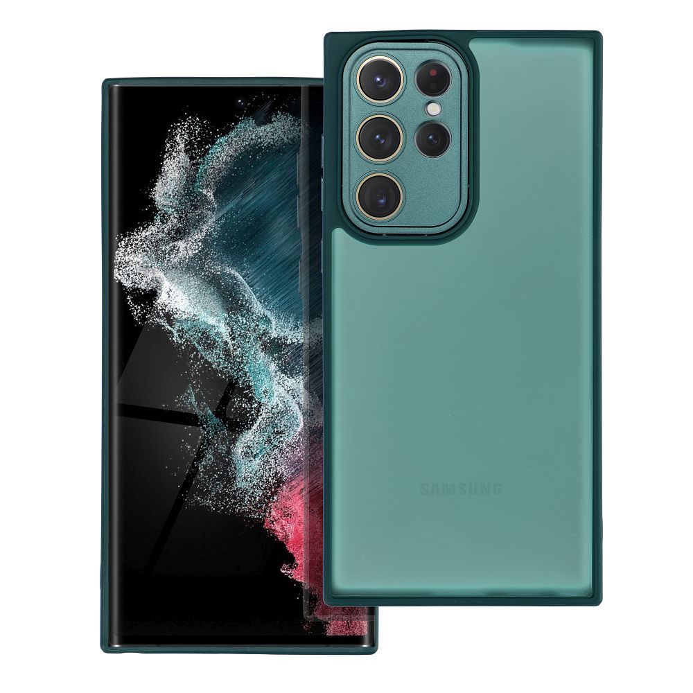 VARIETE Case for SAMSUNG S22 Ultra sötétzöld