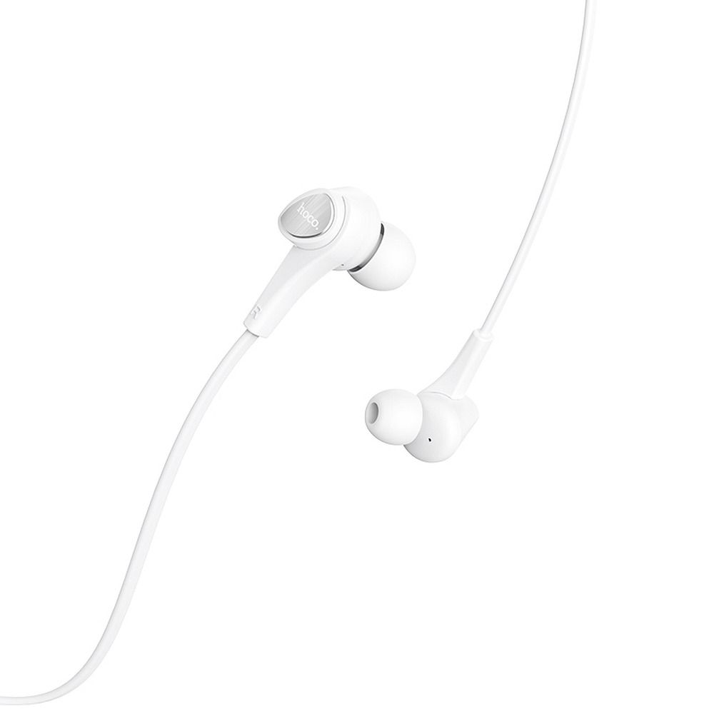 HOCO wire earphones Jack 3,5 mm with microphone M66 white