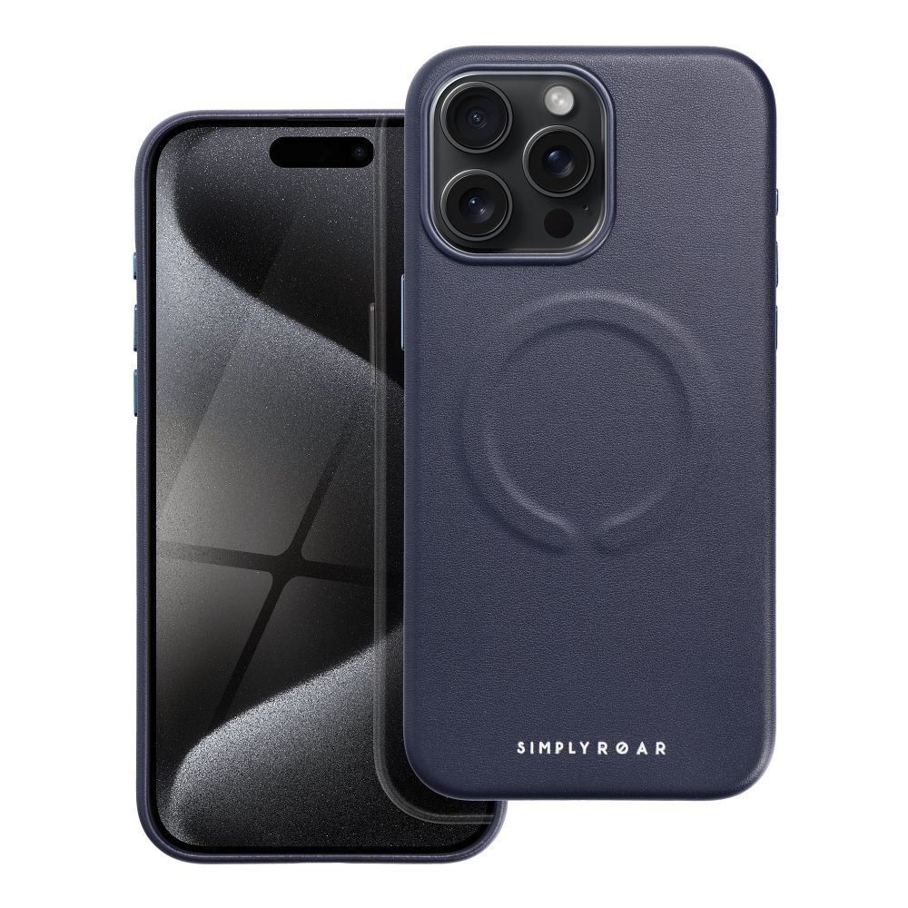 Roar Leather Mag Case – iPhone 15 Pro Max navy