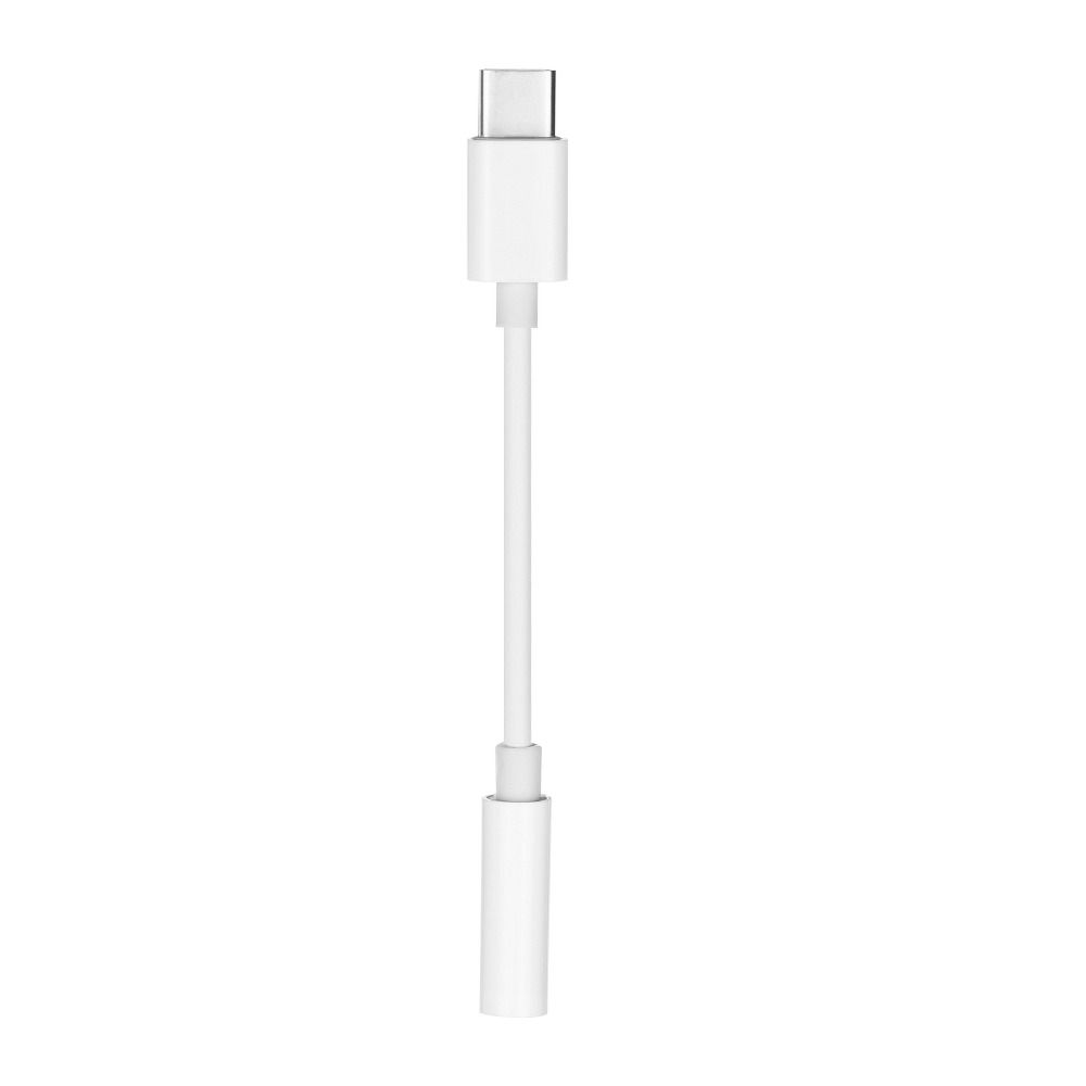 AUX Type C (férfi) – 3,5 mm Jack (női) adapter, fehér
