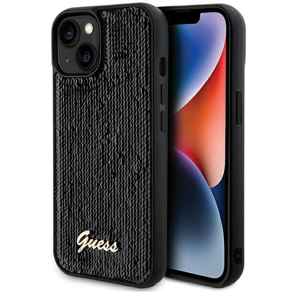 KARL LAGERFELD tok IPHONE 14 GUHCP14SPSFDGSK (Fólia Script Fém) fekete