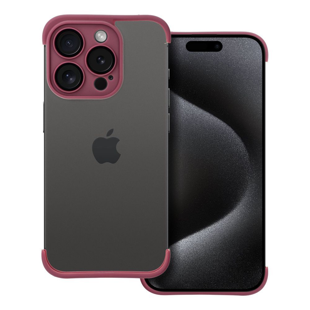 MINI BUMPERS tok kamera sziget védelemmel IPHONE 15 Pro cseresznye