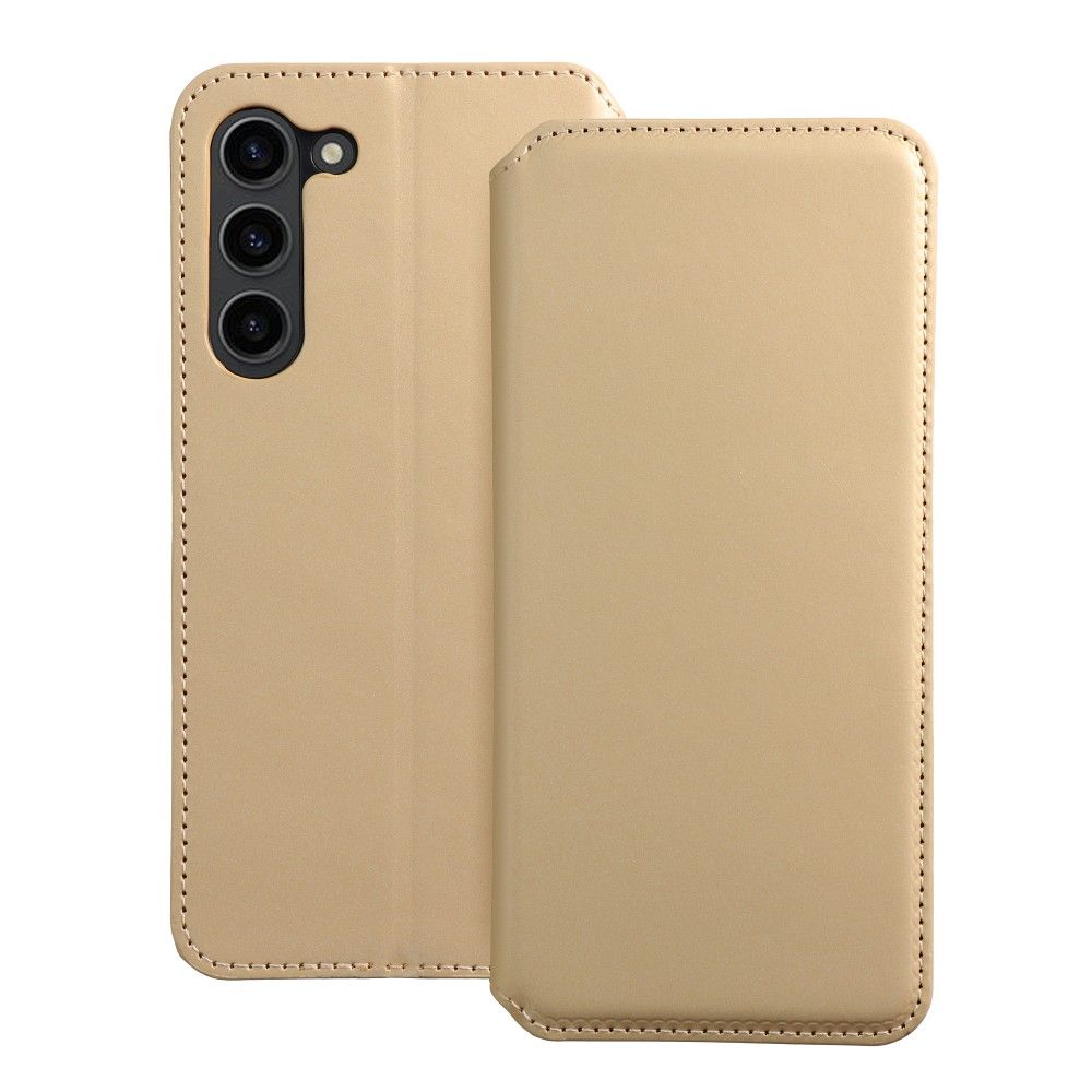 DUAL POCKET könyv tok SAMSUNG S24 Plus arany