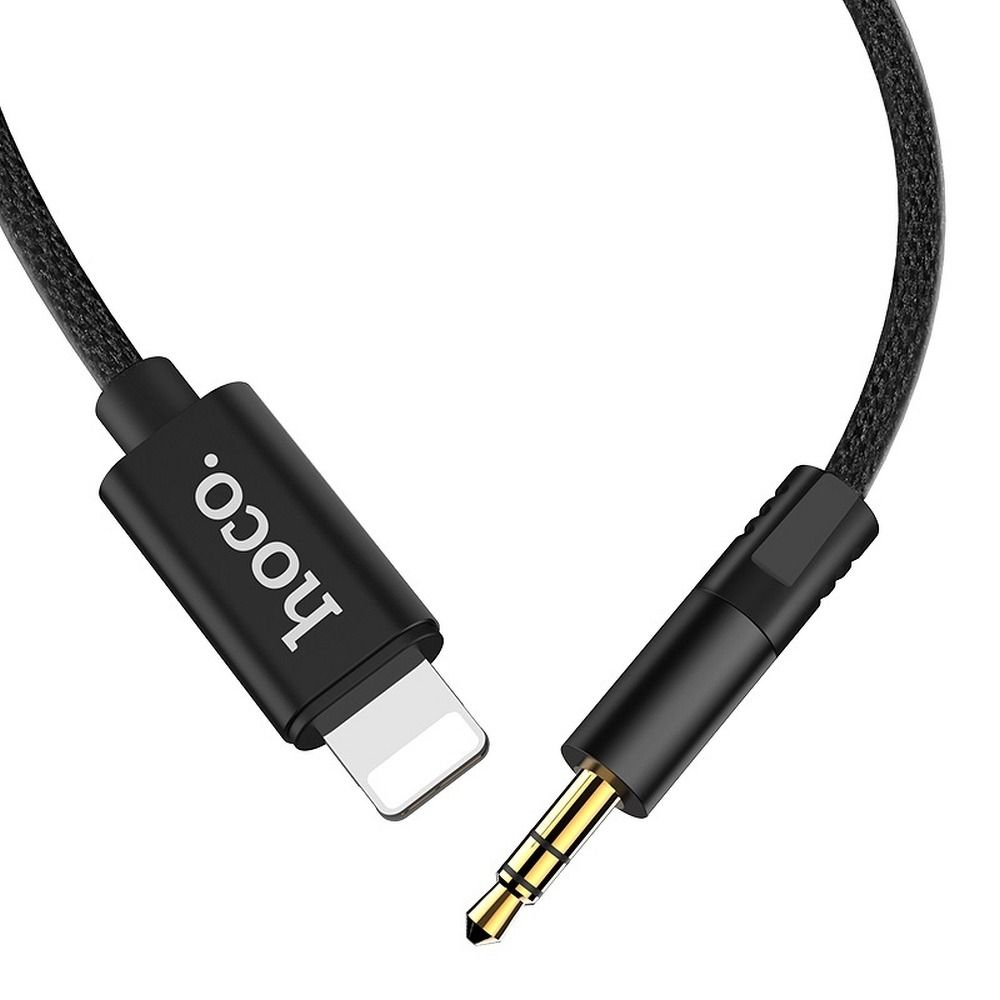 HOCO AUX kábel 3,5 mm Jack – Lightning UPA13 fekete