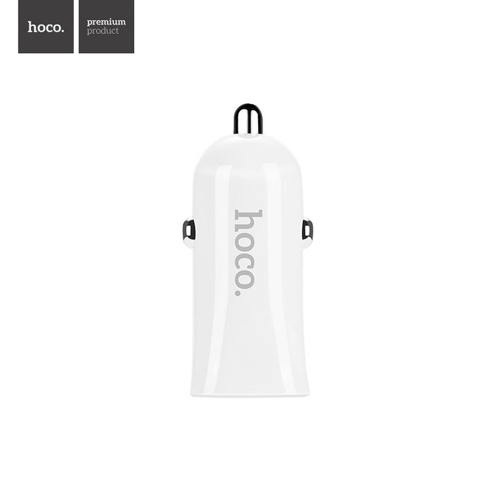 HOCO autós töltő ELITE 2 x USB 2,4A Z12 fehér