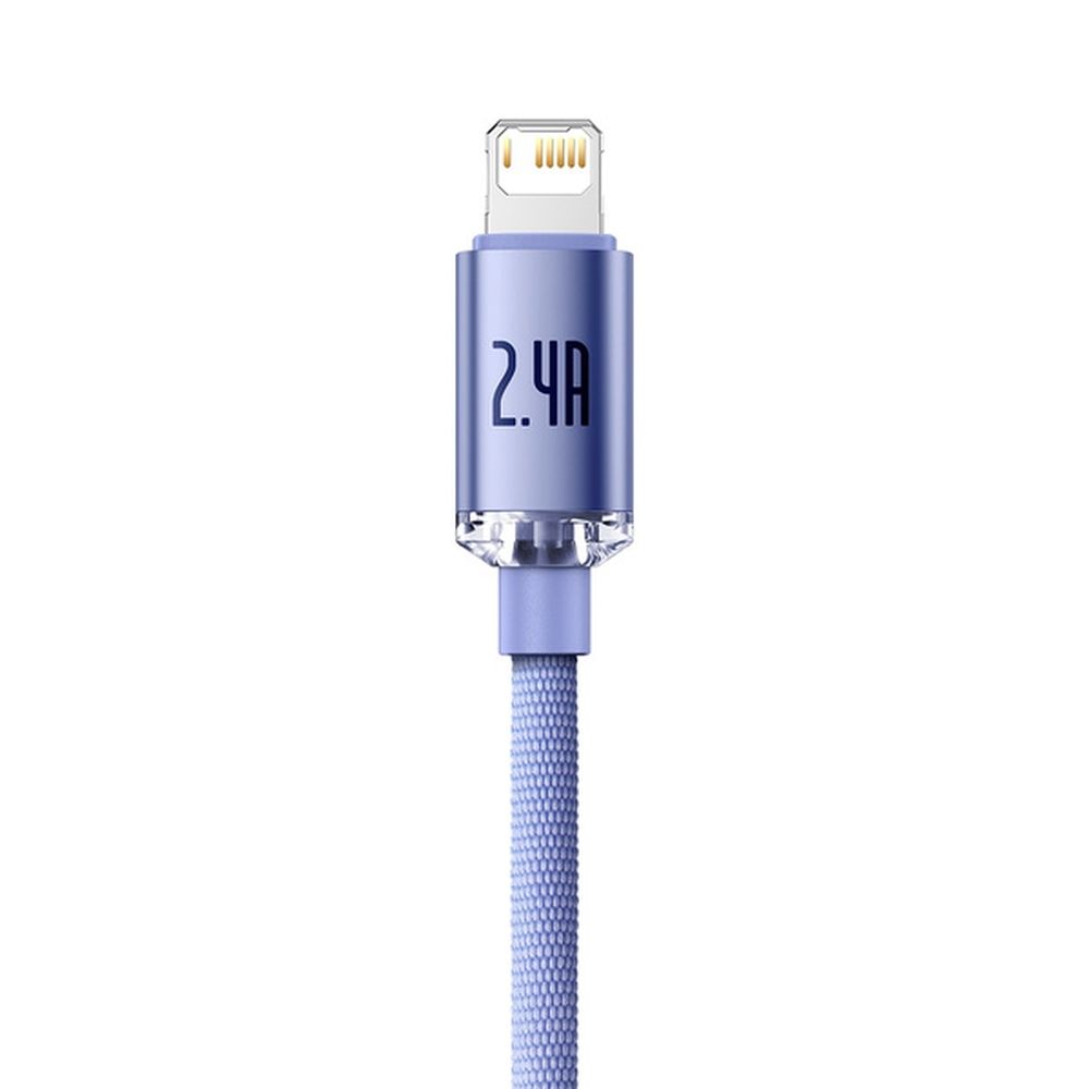 Baseus kábel USB kristály ragyog Iphone lightning 8-pin 2,4a cajy000005 1,2m lila
