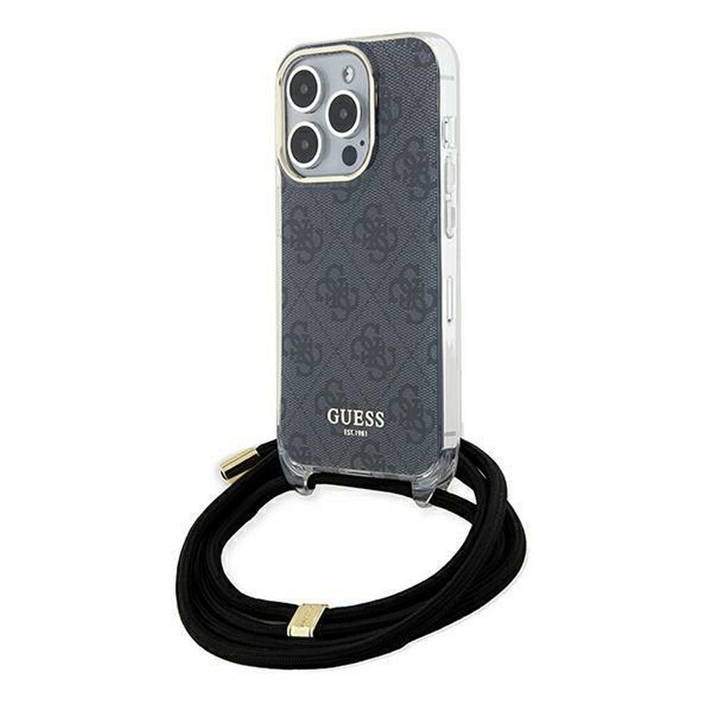 KARL LAGERFELD tok IPHONE 15 Pro Max GUHCP15XHC4SEK (Crossbody Cord 4G Print) fekete