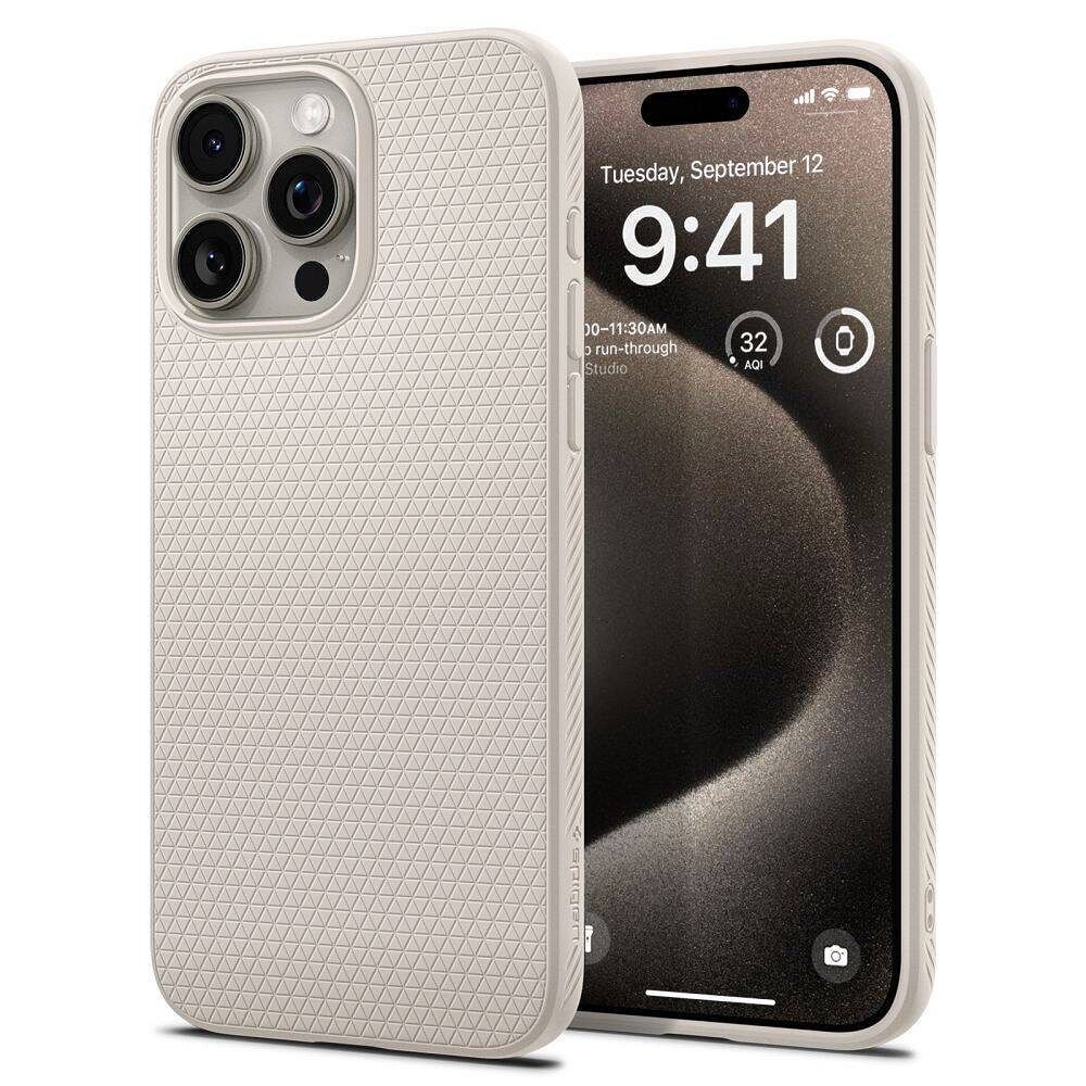 SPIGEN Liquid Air tok IPHONE 15 PRO MAX természetes titán
