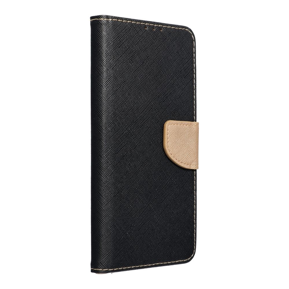 FANCY Könyv tok XIAOMI Redmi 13c / POCO C65 fekete / arany