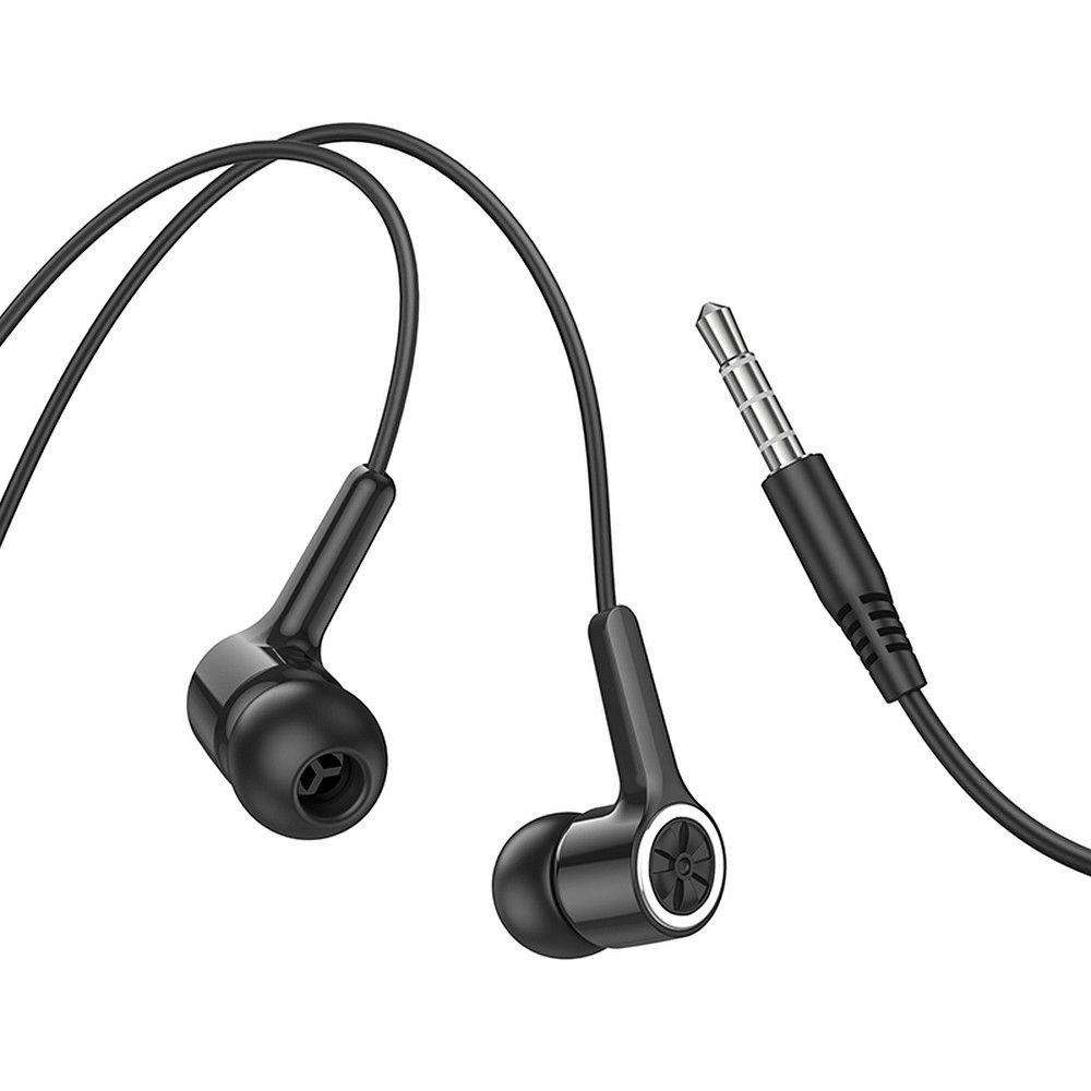 HOCO vezetékes fülhallgató Jack 3,5 mm mikrofonos M104 fekete