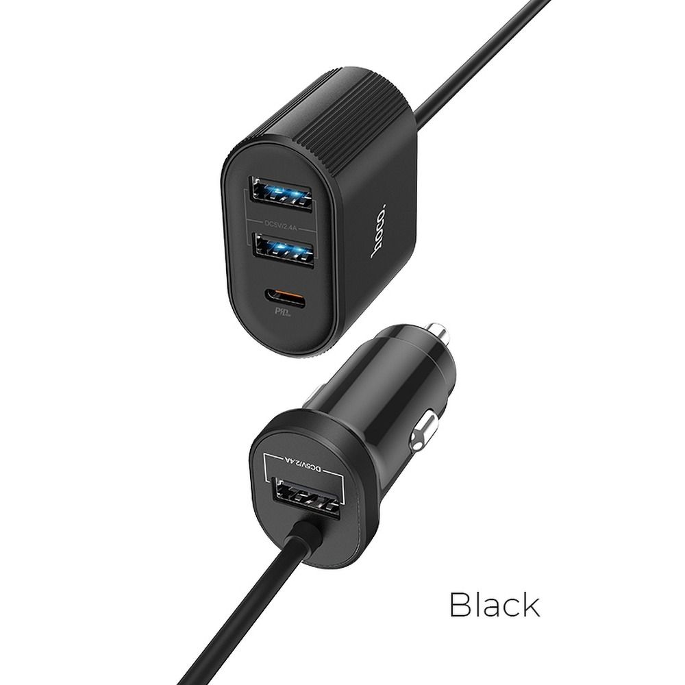 HOCO car spitter Z35 Companheiro front and rear seat Power Delivery3.0 18W car charger