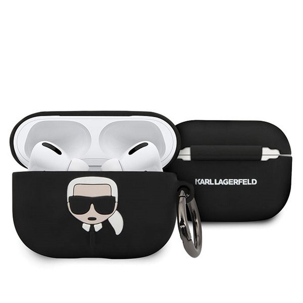 KARL LAGERFELD case for APPLE Airpods Pro KLACAPSILGLBK black