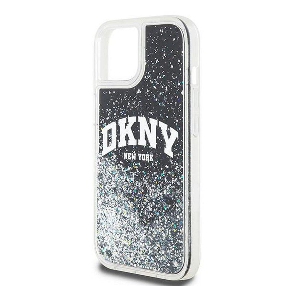 DKNY tok IPHONE 11 DKHCN61LBNAEK (DKNY HC Liquid Glitters W/Arch Logo) fekete
