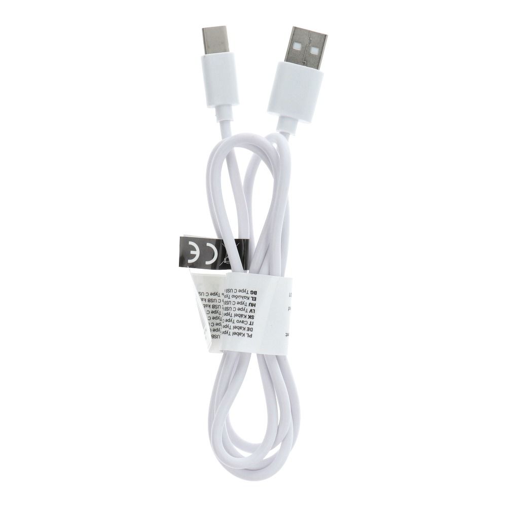 USB A to Type C 2.0 C366 kábel (hosszú csatlakozó: 8mm) 1 m fehér