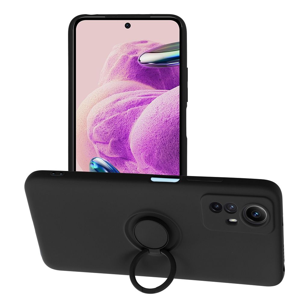 SILIKON Gyűrűs tok XIAOMI Redmi Note 12S fekete