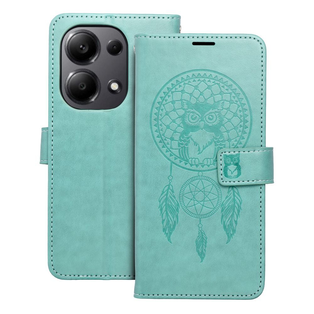 MEZZO könyvtok XIAOMI Redmi Note 13 Pro 4G / POCO M6 Pro 4G álomfogó zöld