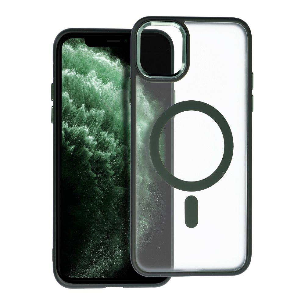 MATTE MAG COVER tok kompatibilis MagSafe rendszerrel IPHONE 11 Pro Max zöld