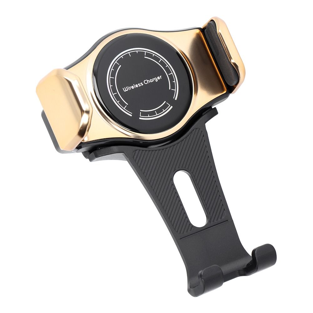 Car holder with automatic wireless charging to air vent 15W T3 gold