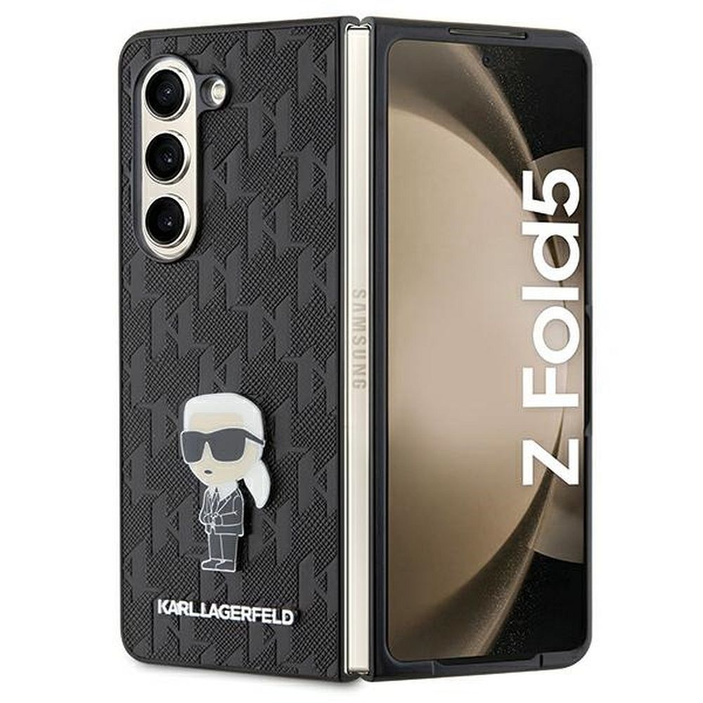 OKARL LAGERFELD tok SAMSUNG Z Fold 5 KLHCZFD5SAPKINPK (Saffiano Mono IK PIN) fekete