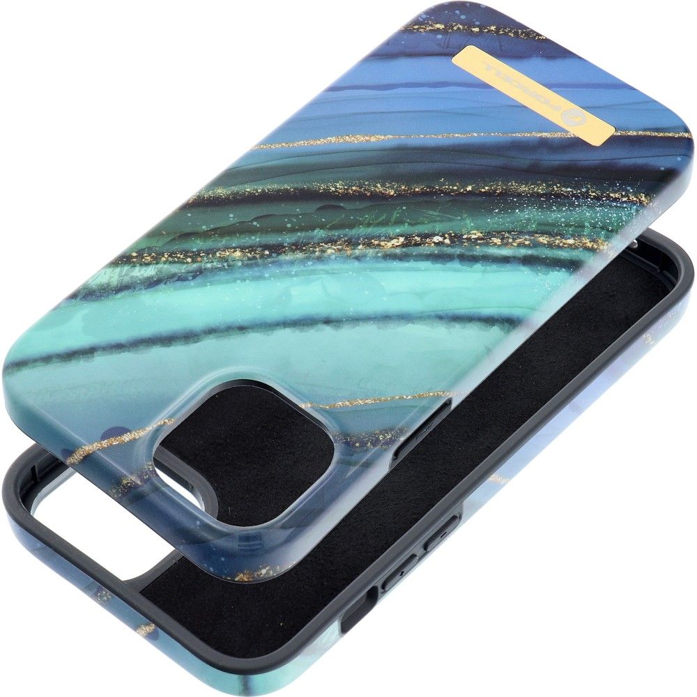 FORCELL F-PROTECT Mirage tok MagSafe kompatibilis IPHONE 15 Plus jade márvány