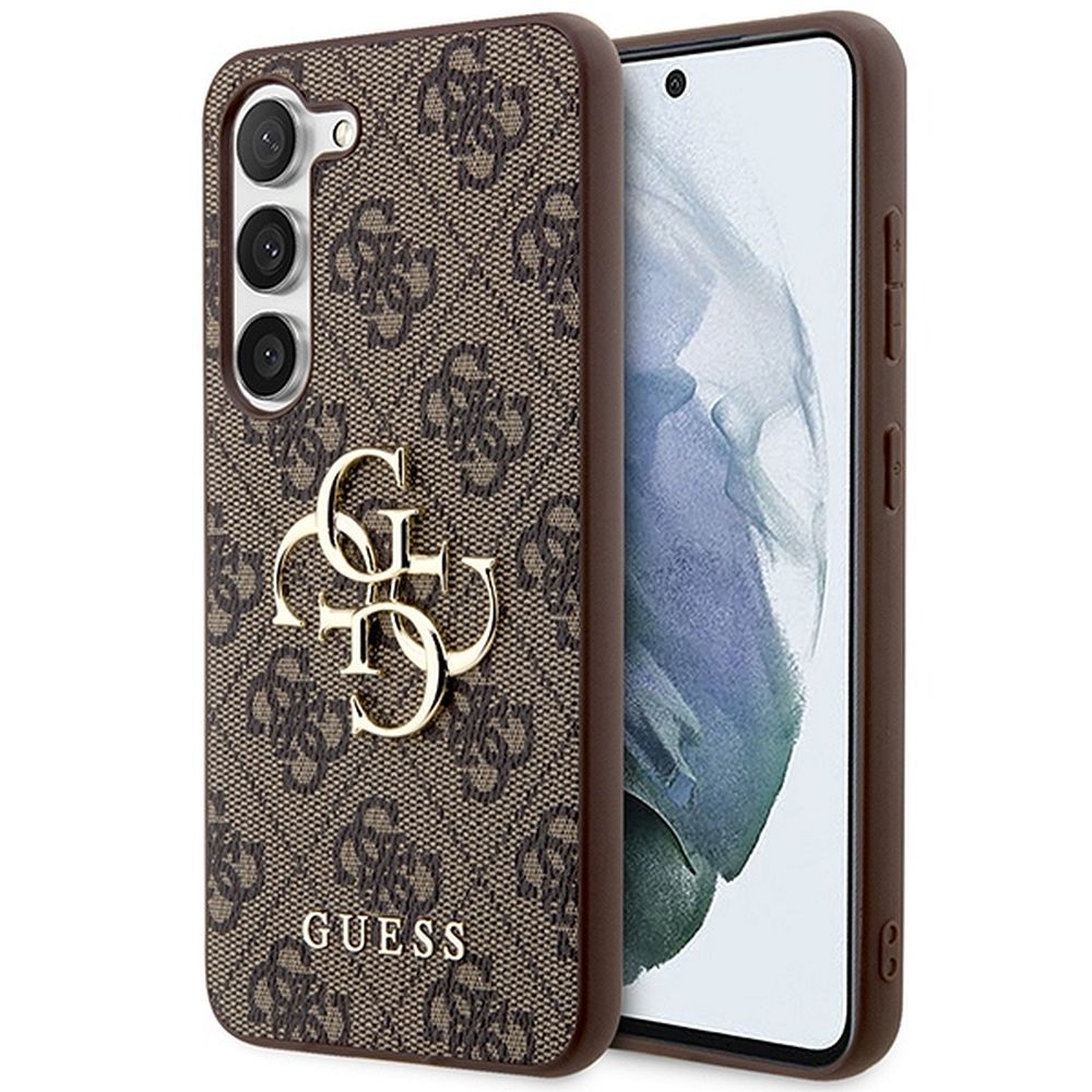 GUESS tok SAMSUNG S23 FE GUHCS23FE4GMGBR (Nagy Fém Logó) barna