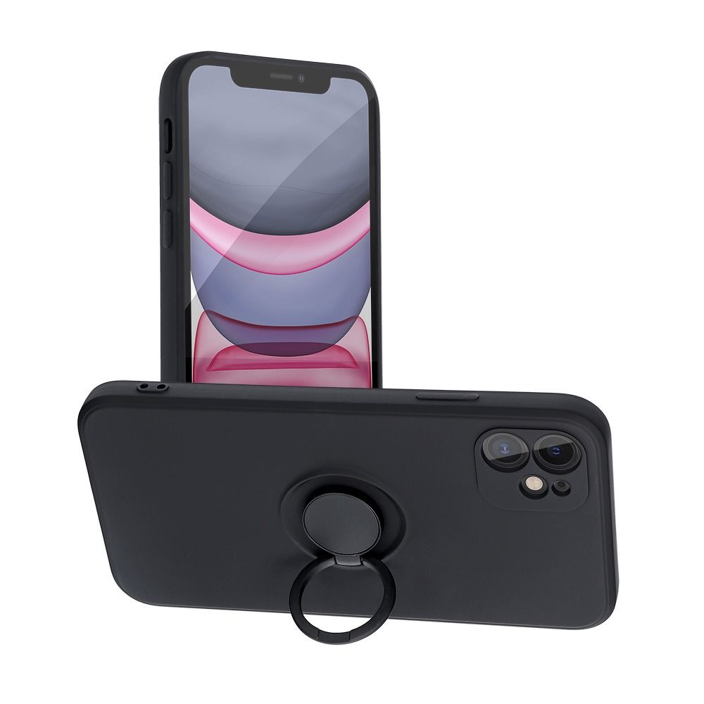 SILIKON RING tok IPHONE 11-hez fekete