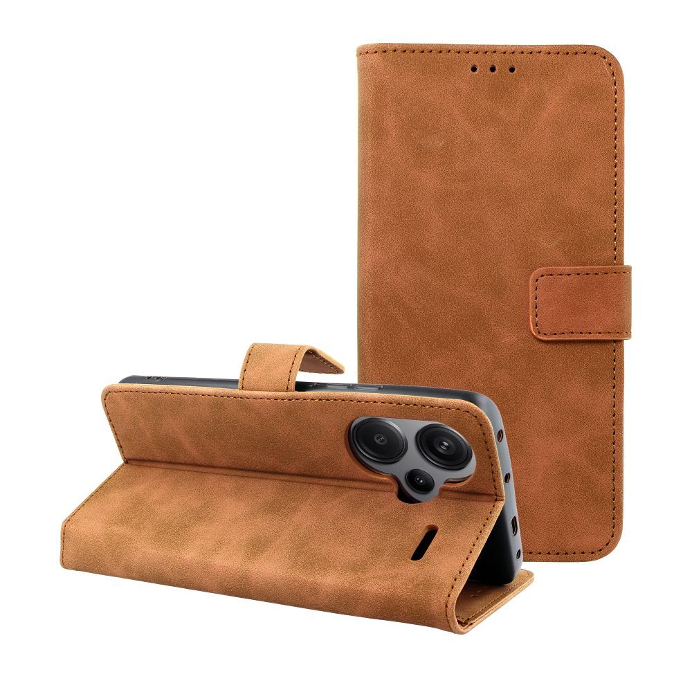 TENDER könyvtok XIAOMI Note 13 Pro Plus 5G barna