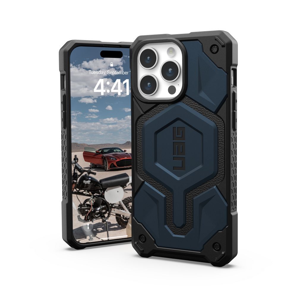 ( UAG ) Urban Armor Gear Monarch Pro iPhone 15 Pro Max-hoz MagSafe kompatibilis, kevlar fekete
