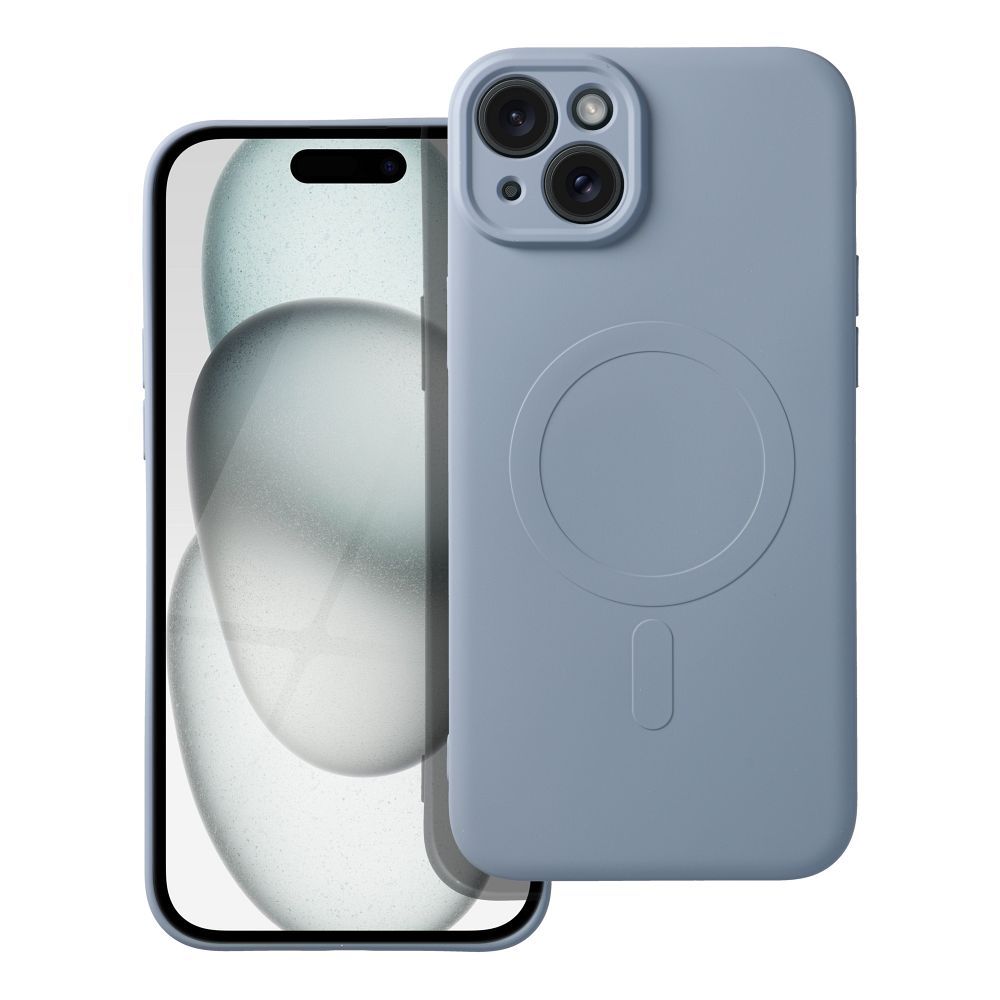 SILIKON MAG COVER tok MagSafe kompatibilis IPHONE 15 Plus világoskék