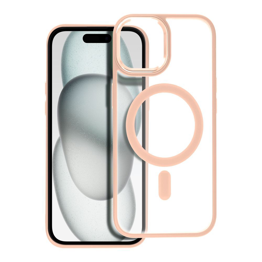 MATTE MAG COVER tok, MagSafe kompatibilis IPHONE 15-höz, rózsaszín
