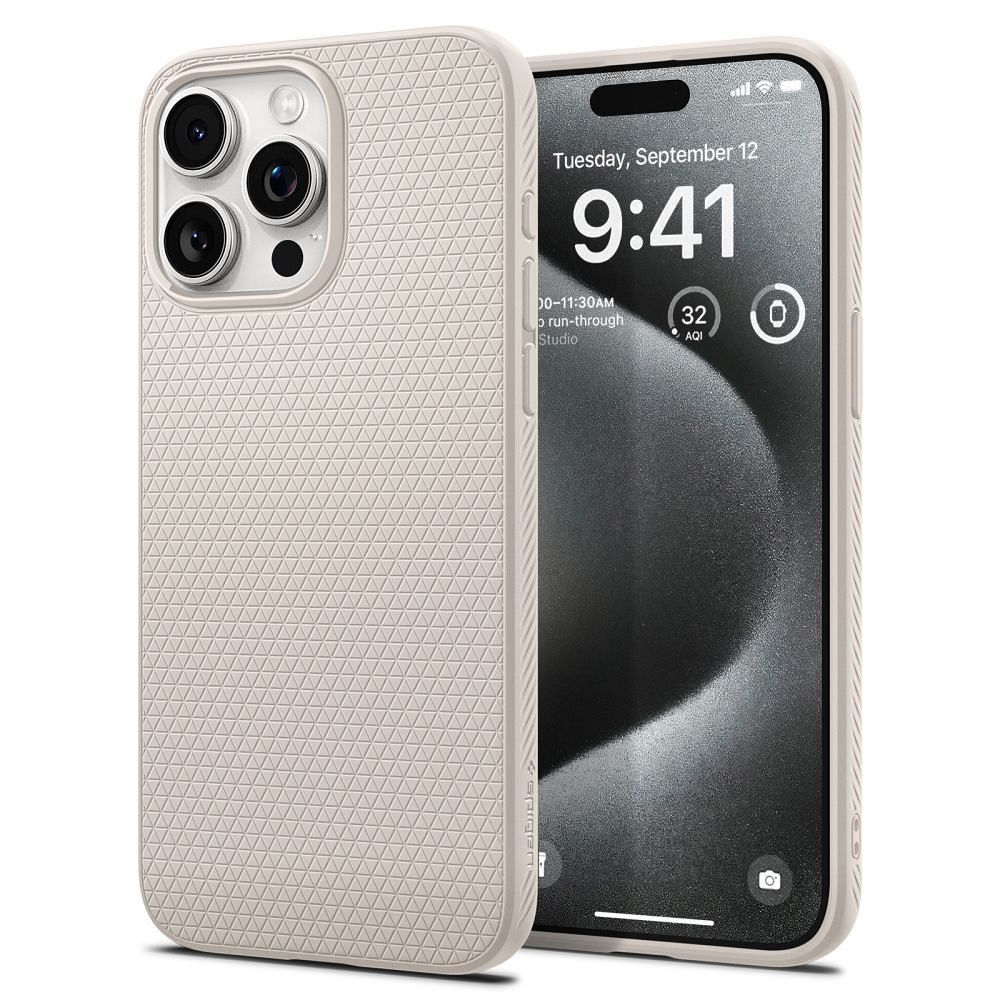 SPIGEN Liquid Air tok IPHONE 15 PRO természetes titán